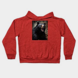 Oil paint, Hyperrealism, Amazing Zoo Black bear Kids Hoodie